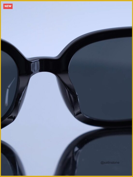 Retro Polarized Square Sunglasses Women Men Heart Shell Details Premium Acetate